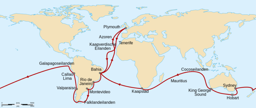 De reis die Darwin met de Beagle maakte, SeaWind Adventures