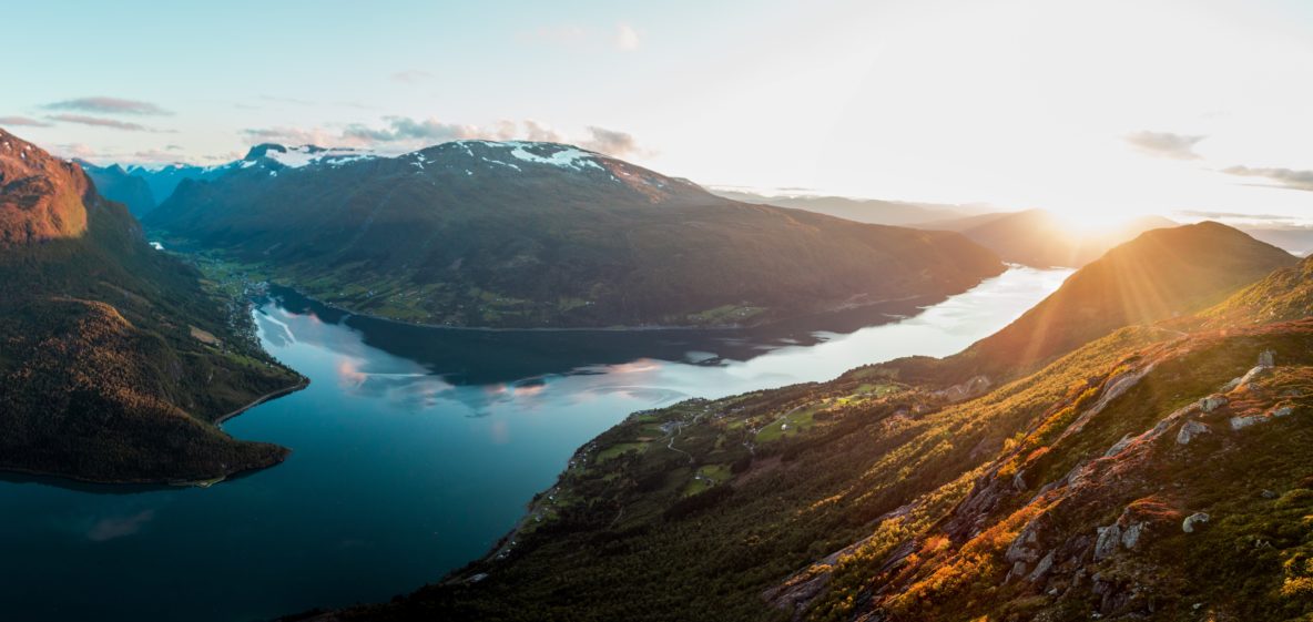 Nordfjord sunset Norway